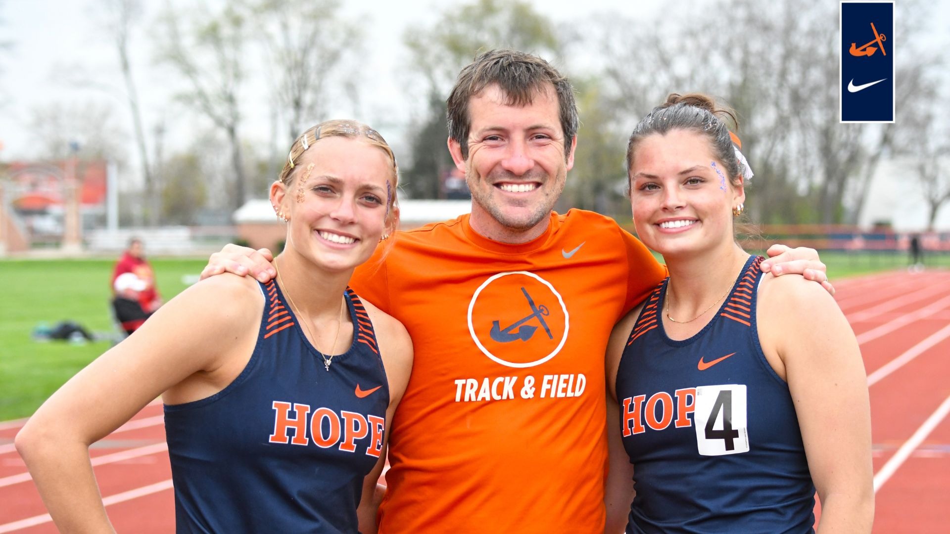Jaidyn Klimp, head coach Jordan Bartolazzi and Eliana Kotsonis pose together for a photo.