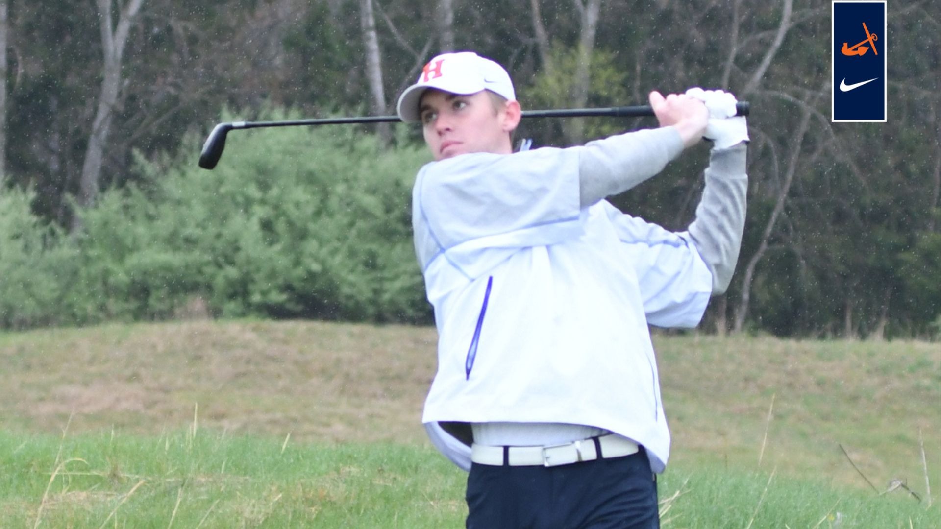Patrick Michael watches his drive.