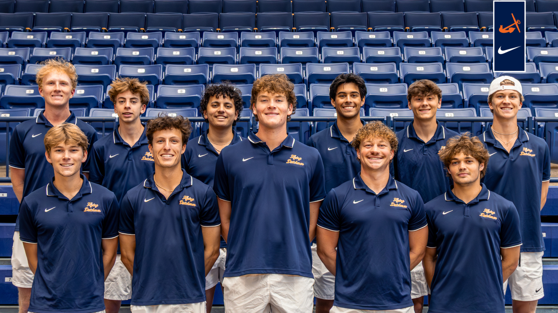 The Hope Men's Tennis team poses for a portrait