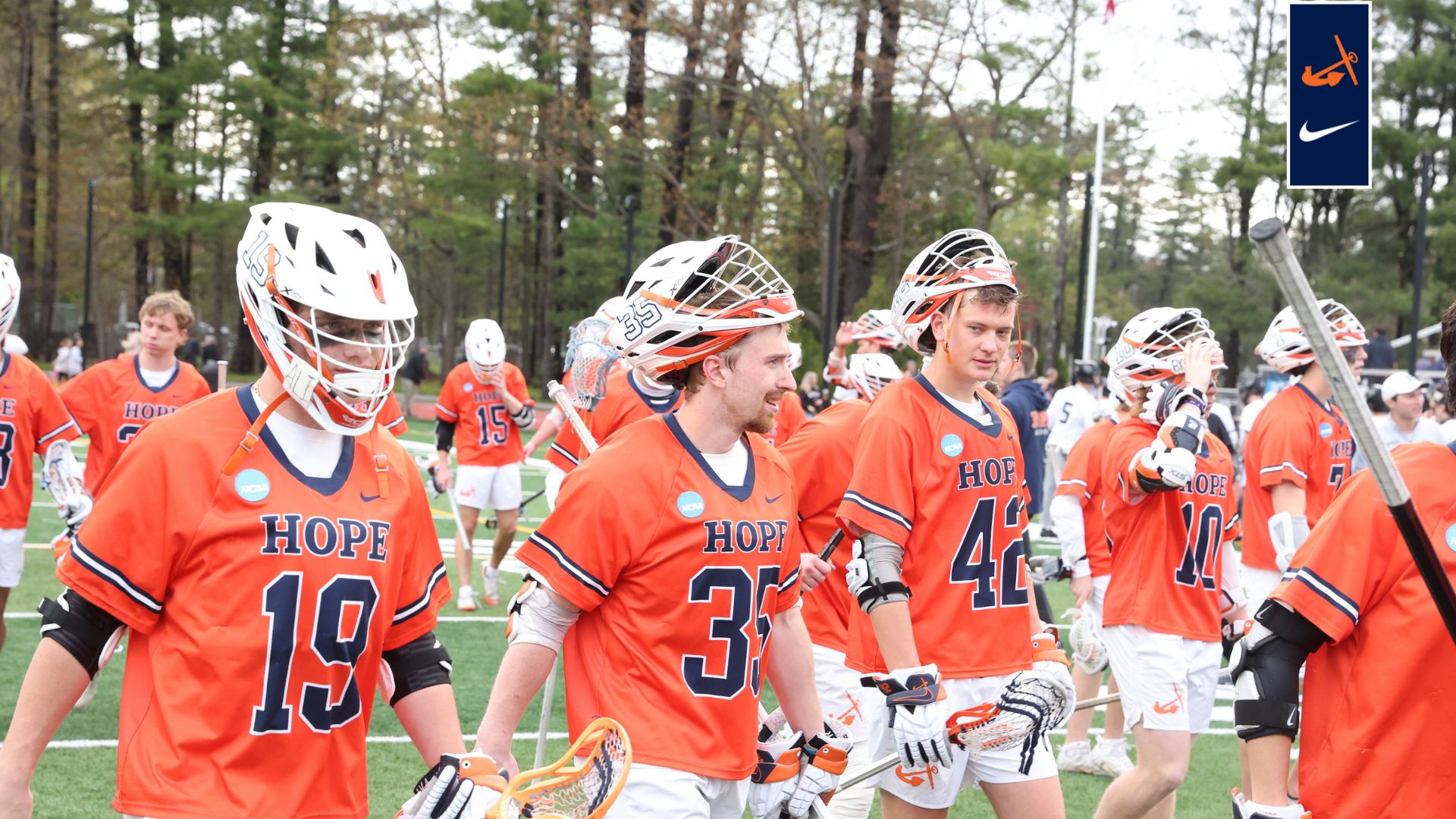 The Flying Dutchmen walk off the field after the game.