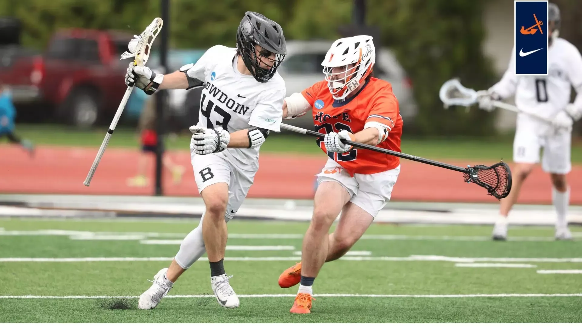 John Foster defends vs. Bowdoin