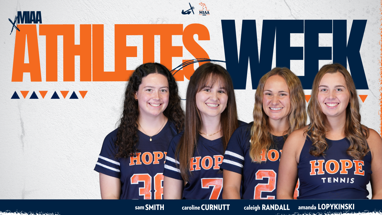 Four Hope College women's standouts pose for portraits.