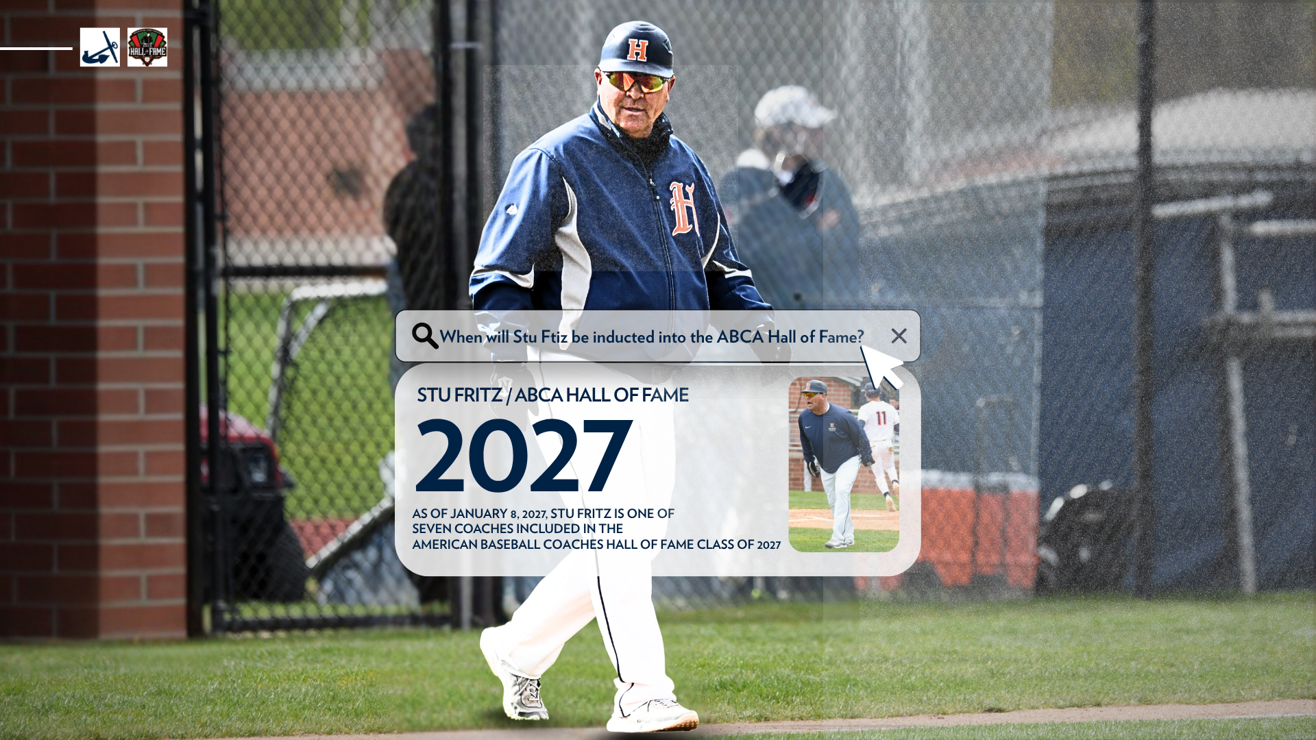 Stu Fritz walks to the mound