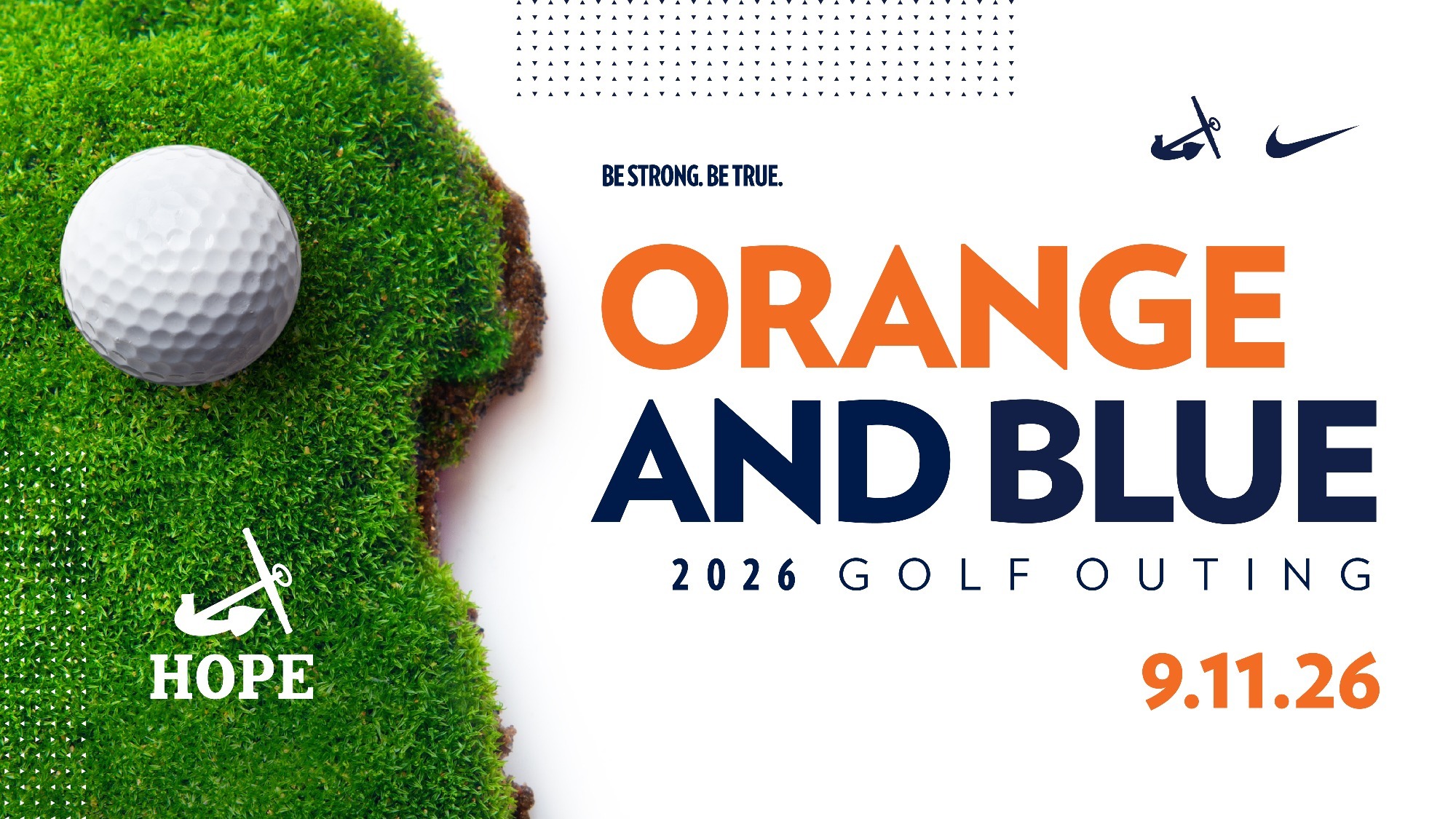 26 Orange and Blue Golf Outing promo