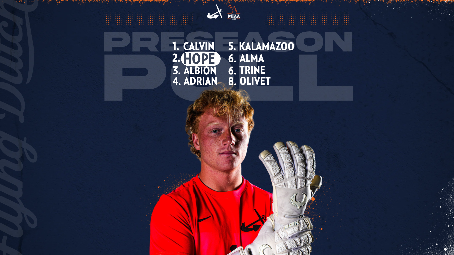 Goalie Cooper Hutt poses for a portrait.