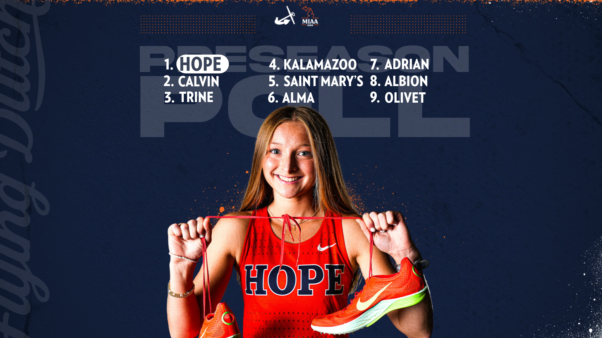 Camille Kraai holds a pair of running shoes.