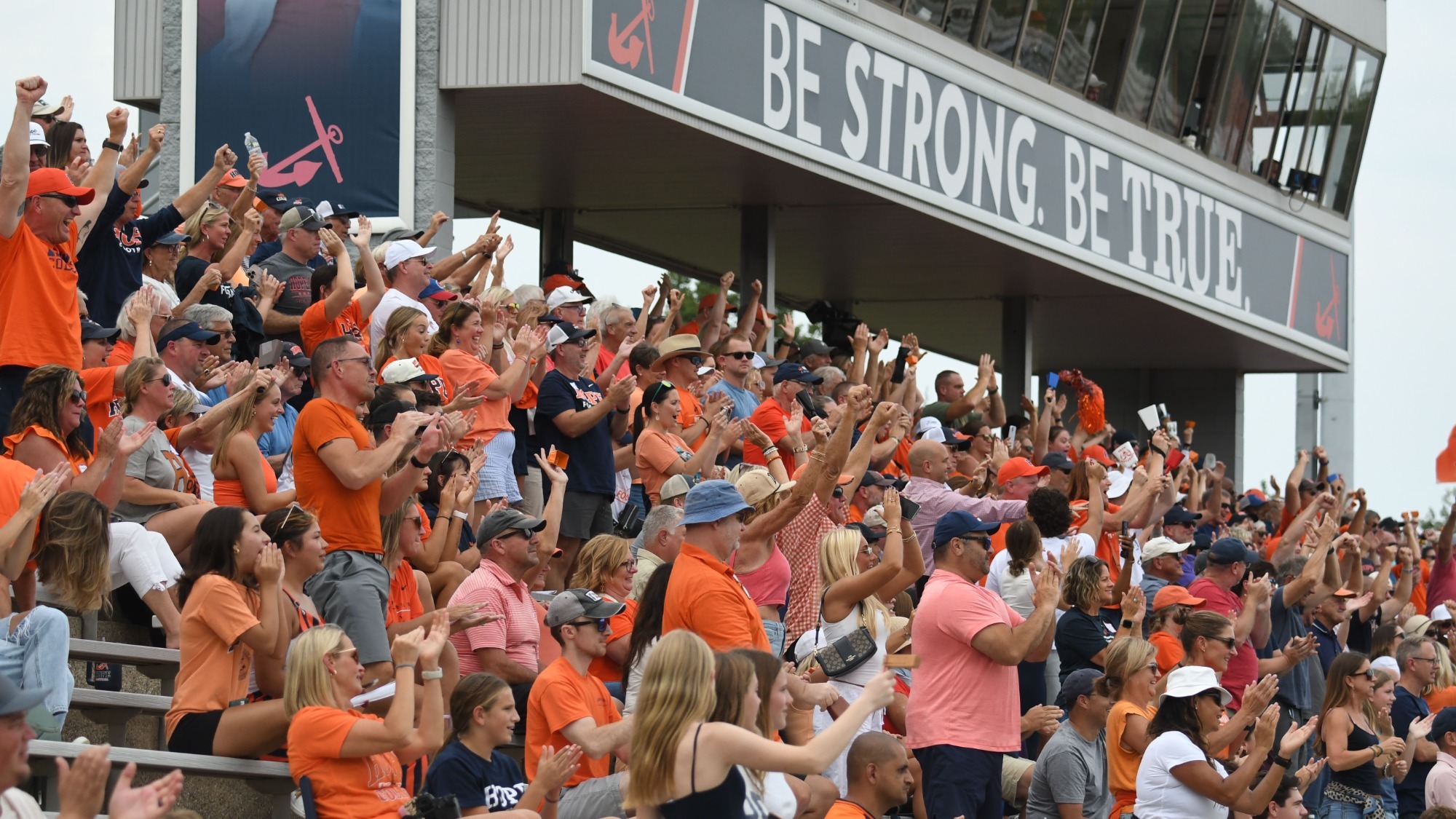 Hope fans cheer during a home football game.