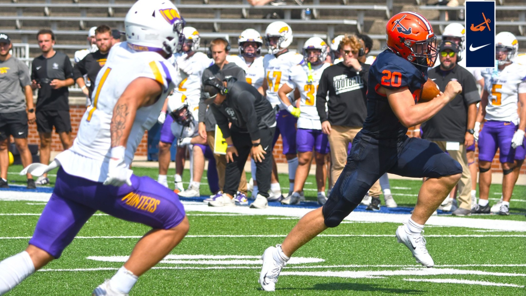 Running back Brody Schuiteman rushes for again vs. UW-Stevens Point.