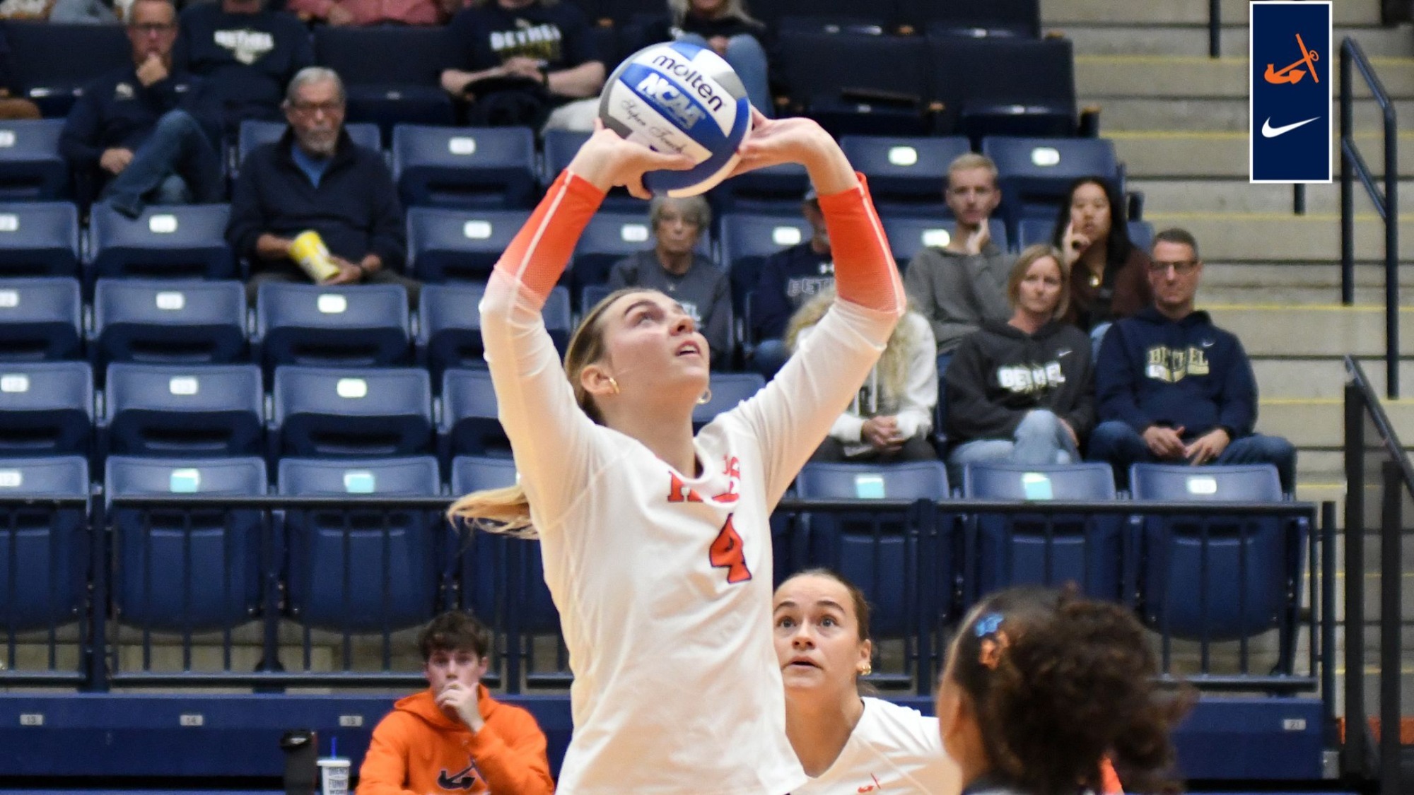 Brooke Hehl delivers a set vs. Bethel