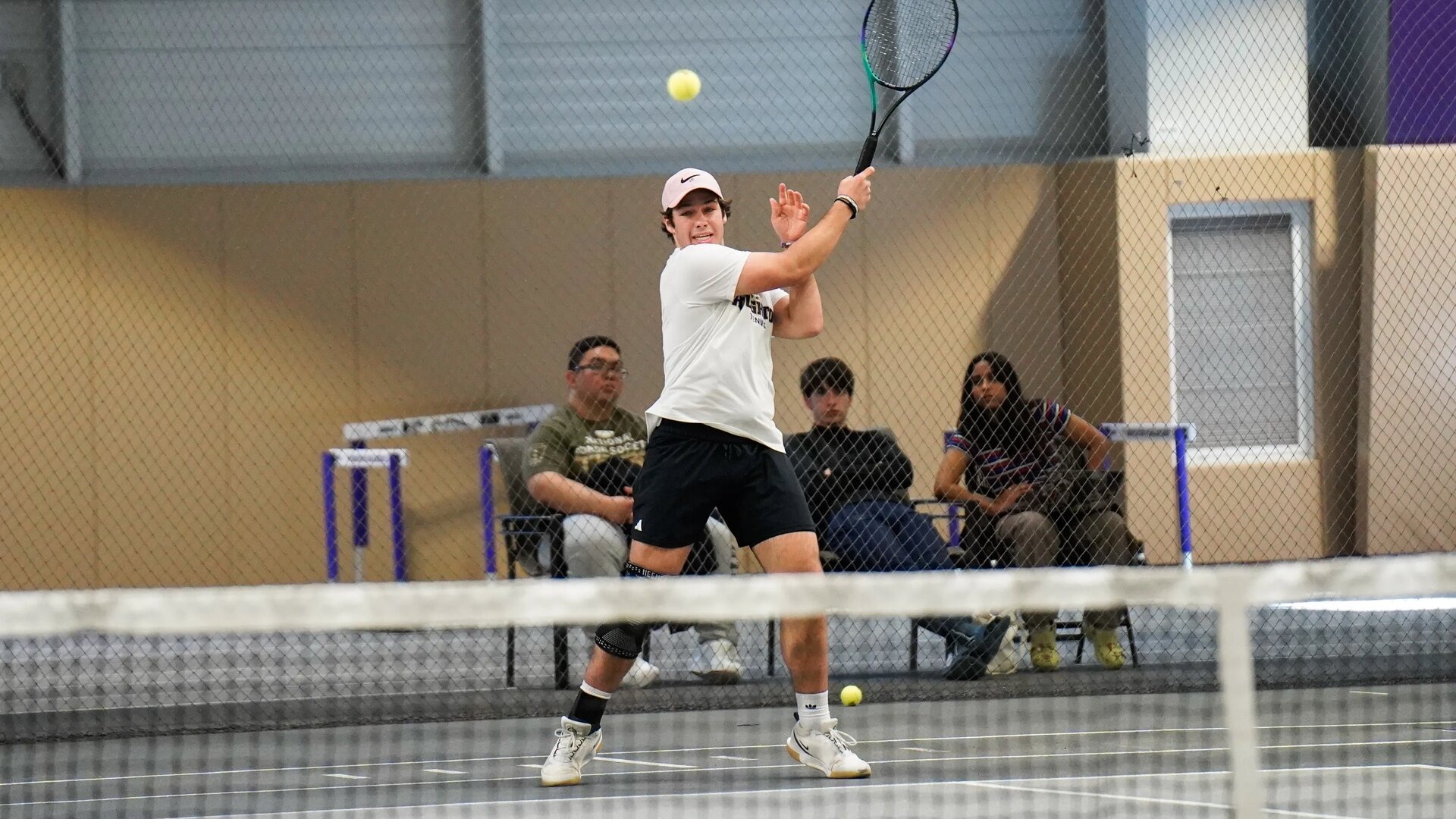 Jonas Likens returns the shot