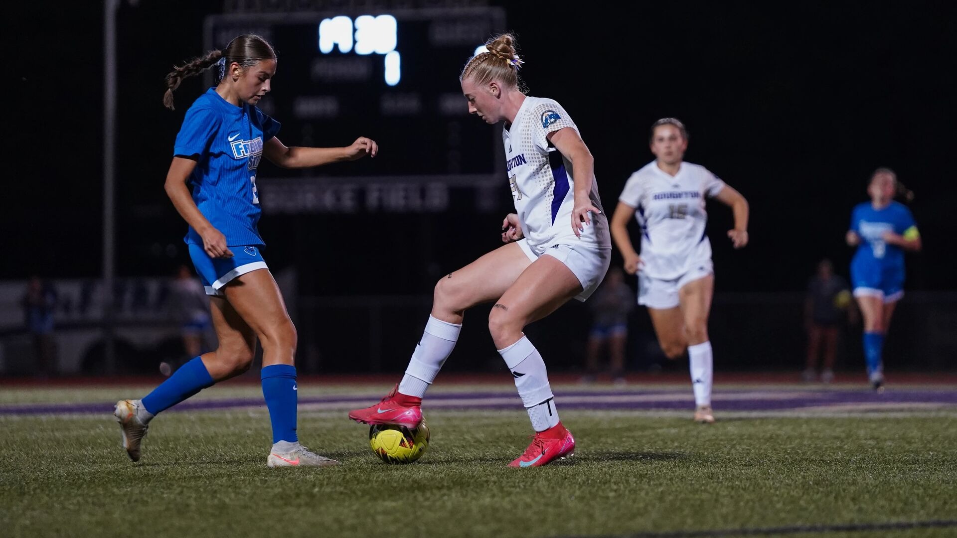 Gracelyn Williams dribbles