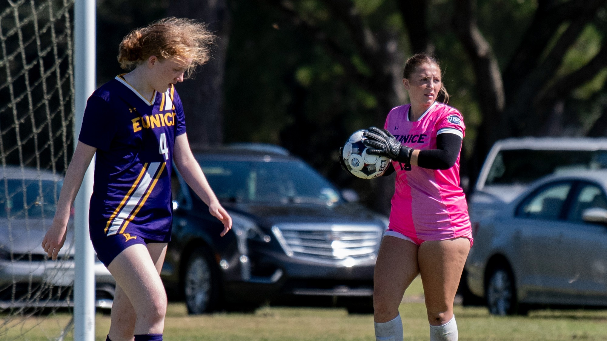 Catherine Beckman grabs a save in the Bengals' victory