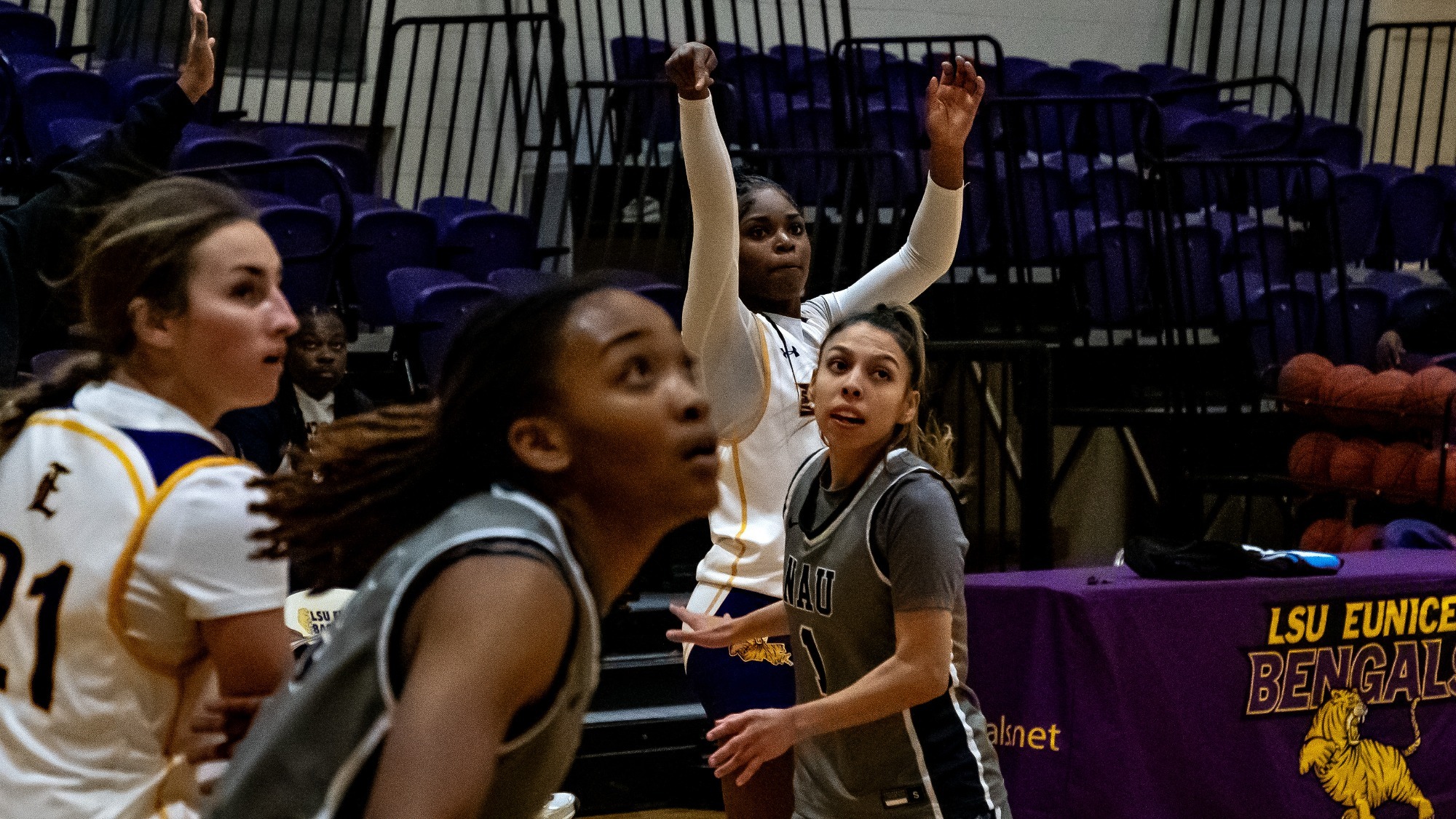 Kamiera McDonald hits three point basket vs. NAU