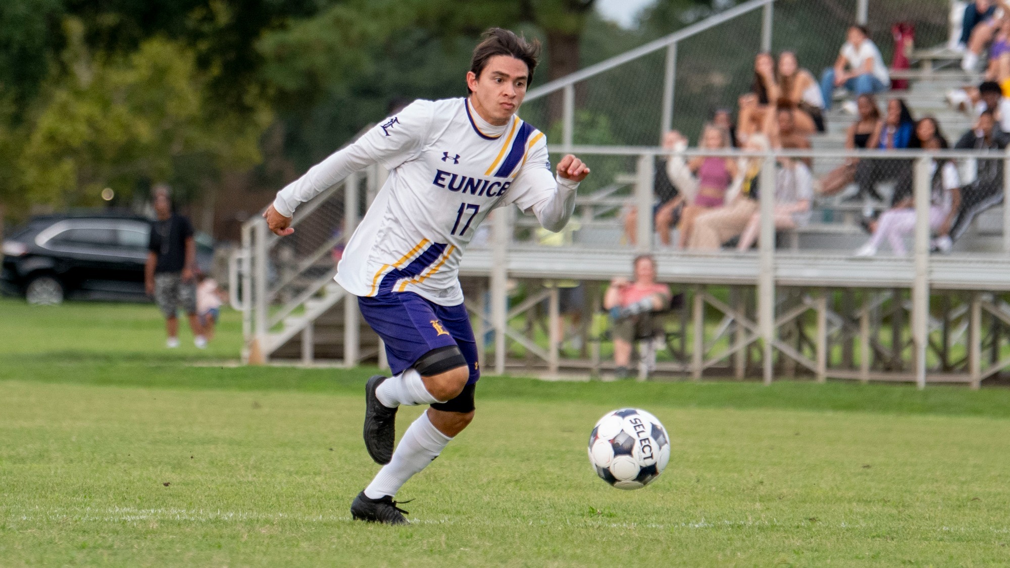 Juan Arrieta charges towards goal in a win.