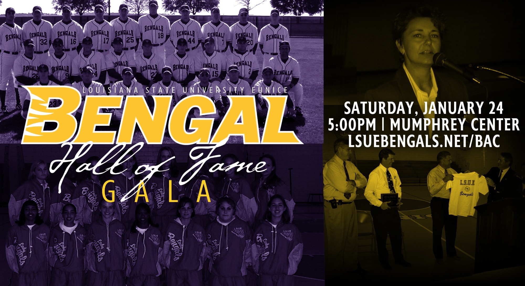 LSUE Hall of Fame Gala set for January 24 at 5:00PM on the LSUE Campus.