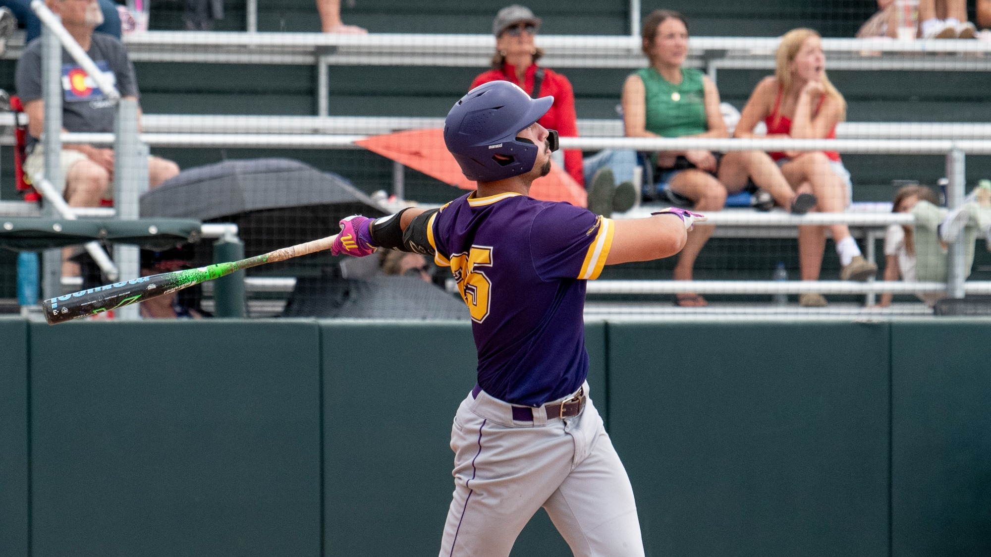 Mason Bordelon hits a grand slam during the JUCO World Series.