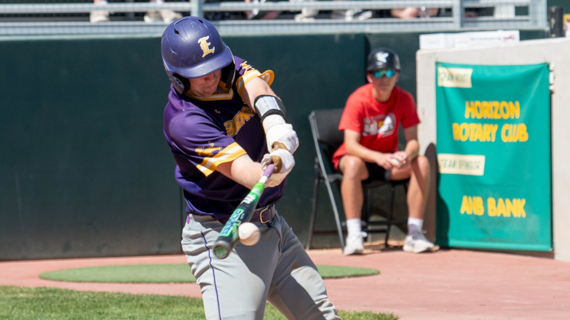 Andrew Clapinsi drives in a run during a JUCO World Series game vs. Blinn.