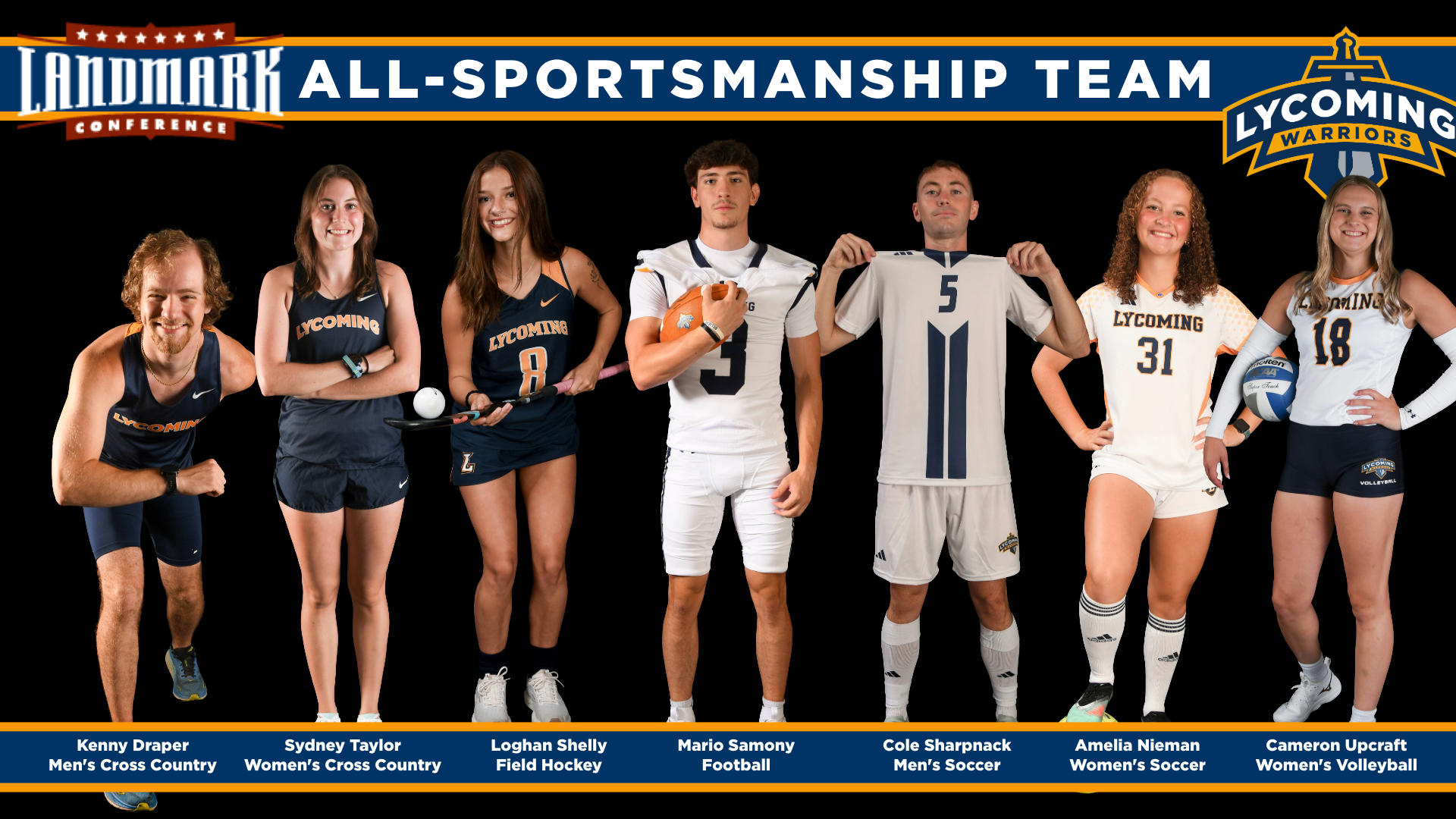 Kenny Draper, Sydney Taylor, Loghan Shelly, Mario Samony, Cole Sharpnack, Amelia Nieman, Cameron Upcraft