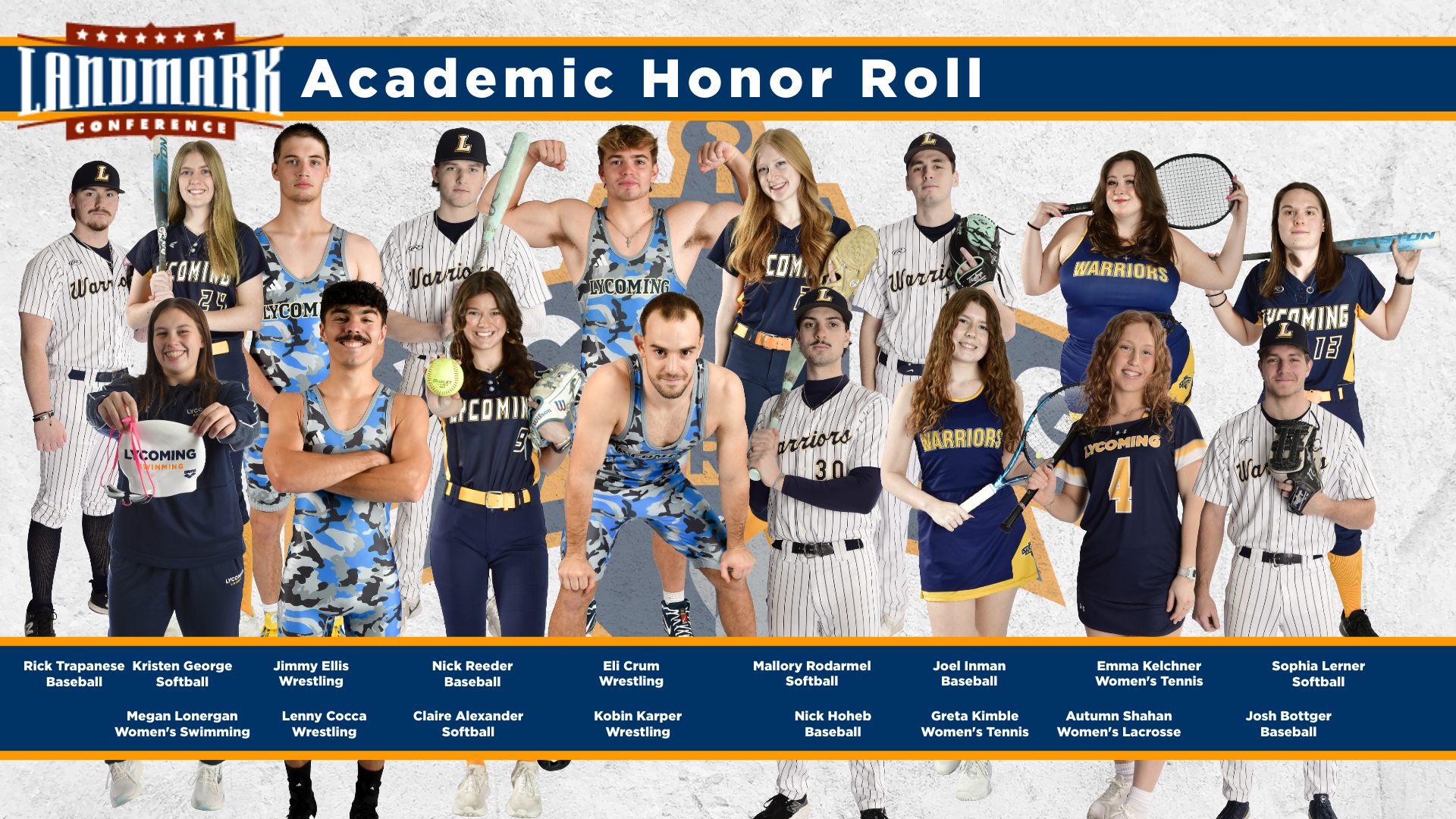 Rick Trapanese, Megan Lonergan, Kristen George, Jimmy Ellis, Lenny Cocca, Nick Reeder, Claire Alexander, Eli Crum, Kobin Karper, Mallory Rodarmel, Nick Hoheb, Joel Inman, Greta Kimble, Emma Kelchner, Josh Bottger, Sophia Lerner