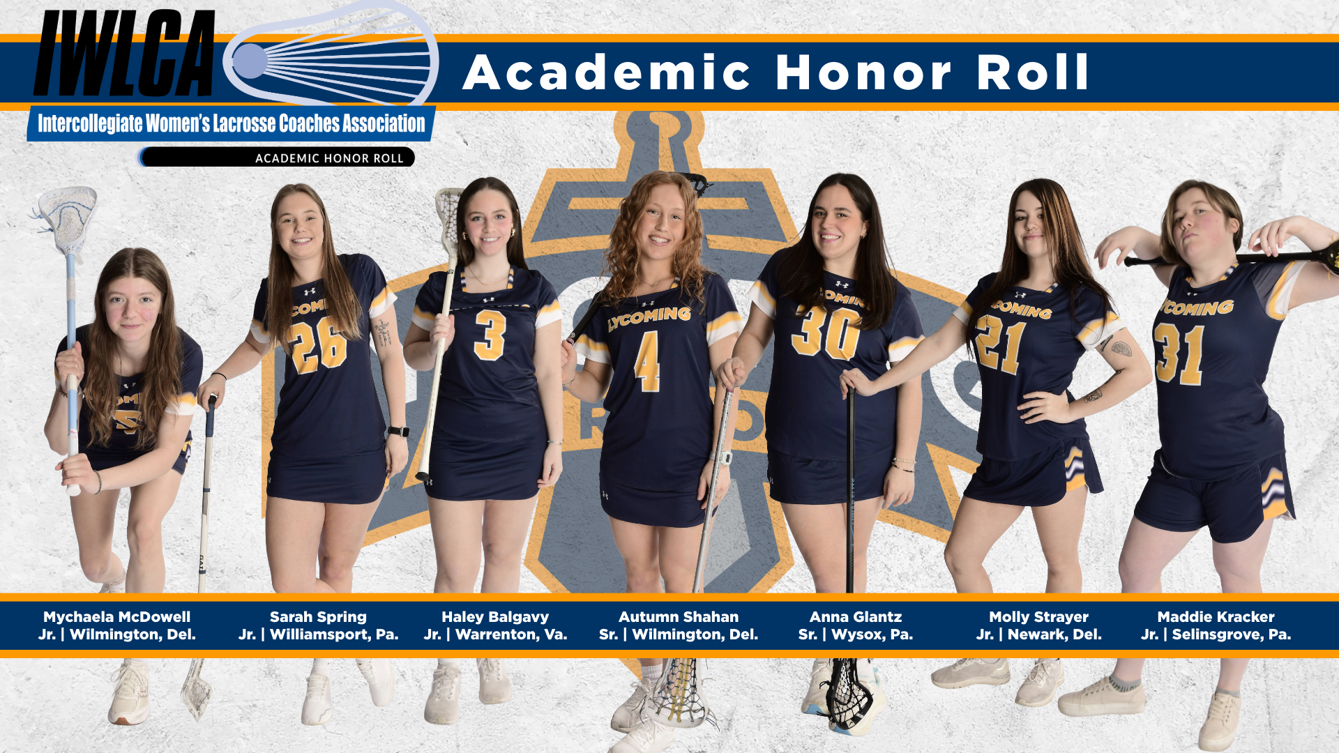 Haley Balgavy, Anna Glantz, Molly Strayer, Maddie Kracker, Autumn Shahan, Sarah Spring, Mychaela McDowell