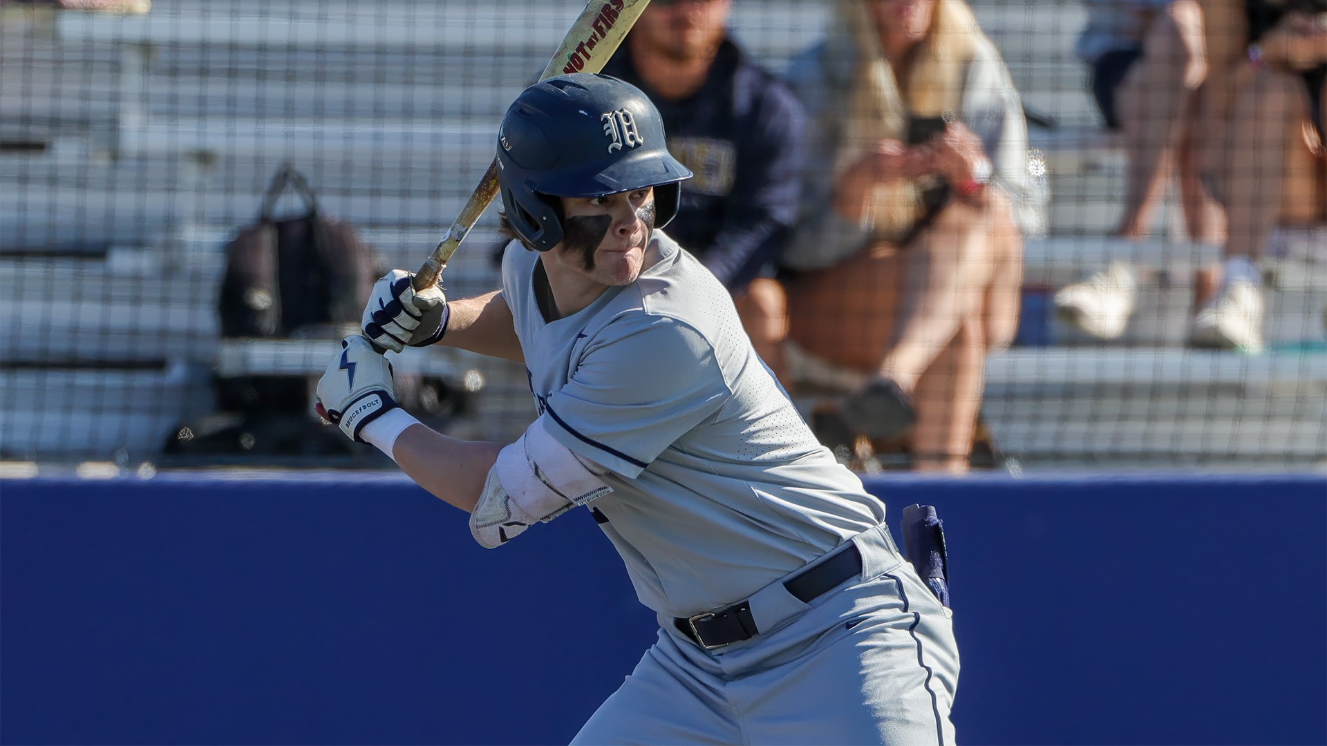 Will Ashley during an at-bat against Bethel.