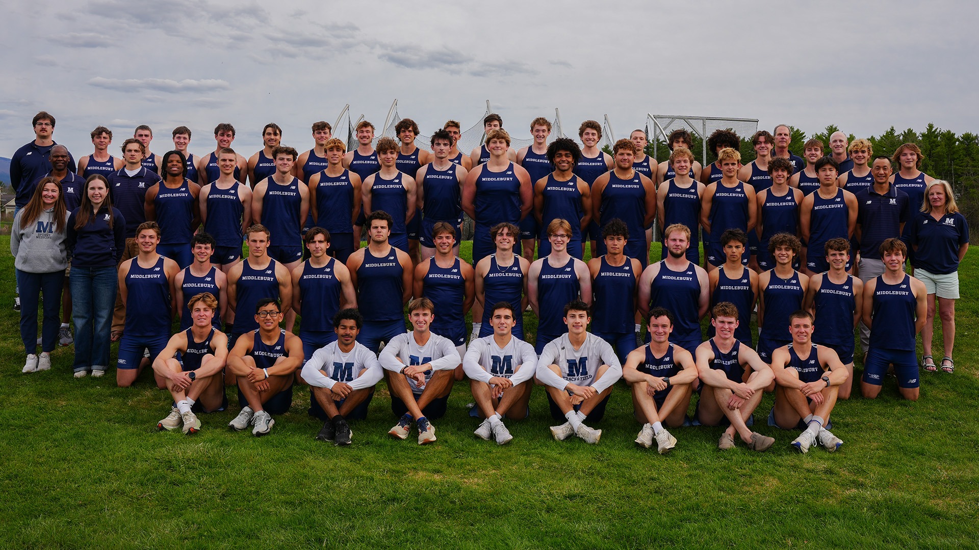 A photo of the 2026 Middlebury men's outdoor track and field team.