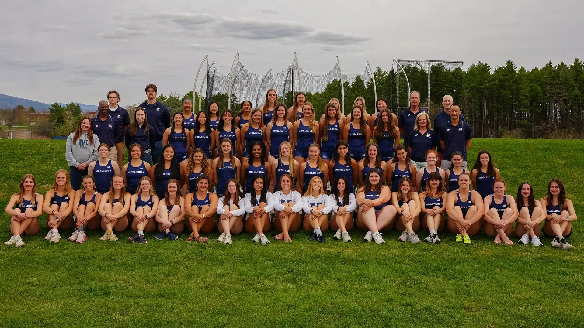 A photo of the 2026 Middlebury women's track and field team.
