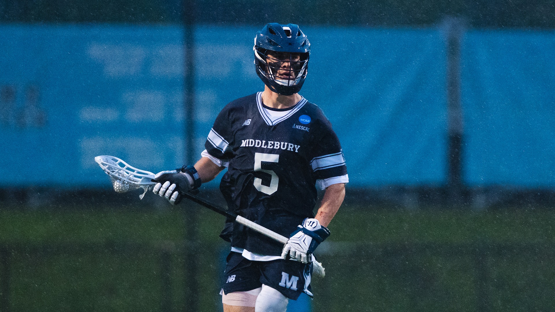J.D. Farkas holds possession during Middlebury's second round game of the NCAA Tournament against Dickinson.