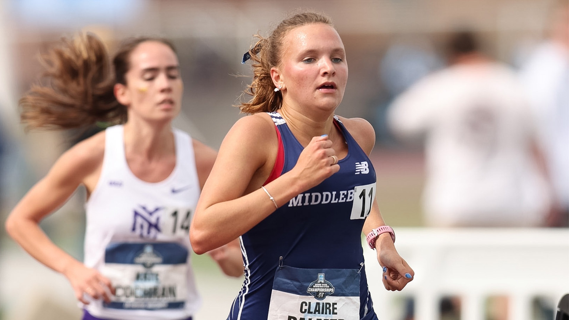 Claire Palmer competes in the 5,000-meter run during the 2026 NCAA Division III Outdoor Track & Field Championships.