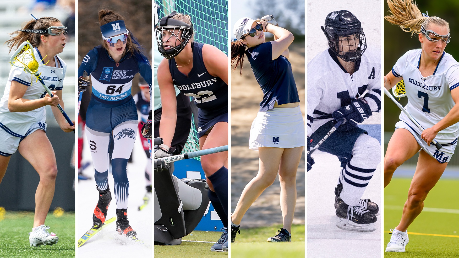 A graphic of CSC Academic All-District honorees Caroline Adams, Shea Brams, Megan Fuqua, Ella Han, Avery McInerny and Caroline Messer