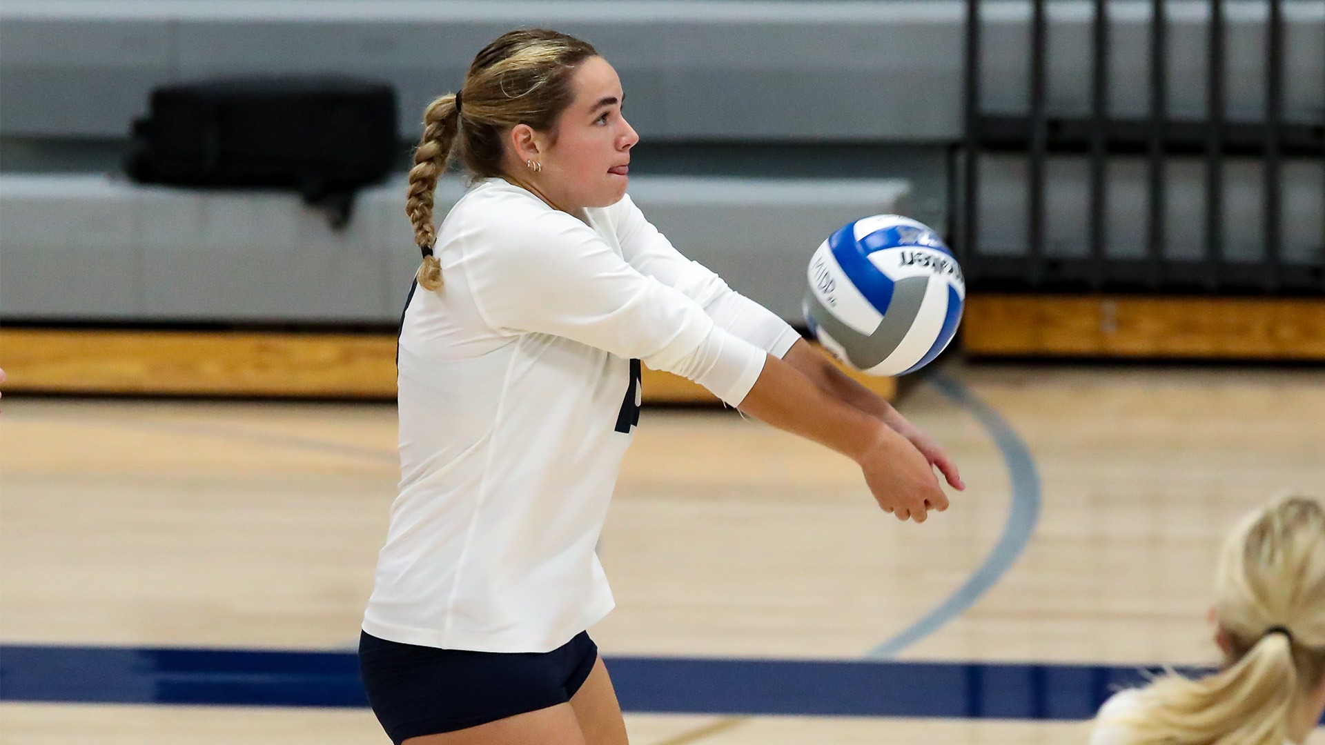 Sophie Horn in action against Vermont State University Castleton.