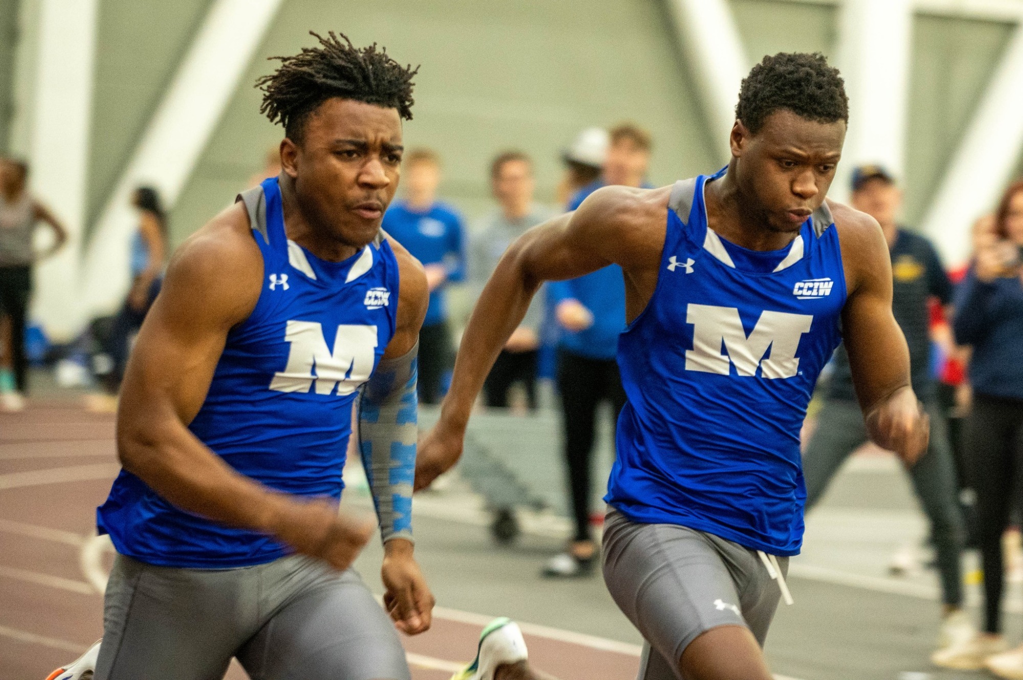 Men's Indoor Track Sprinters