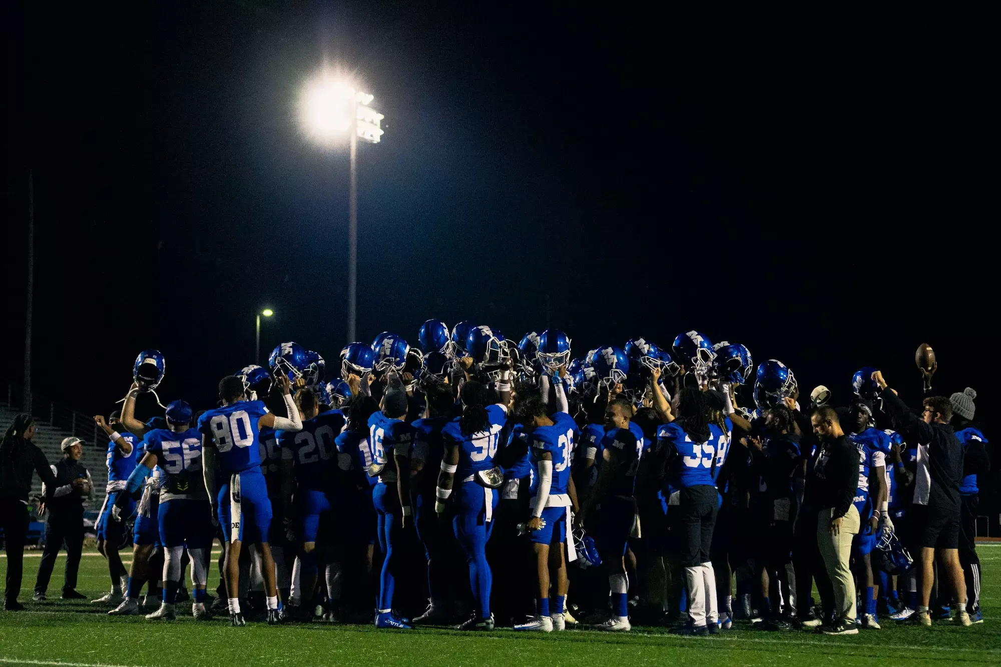 Football Postgame Huddle