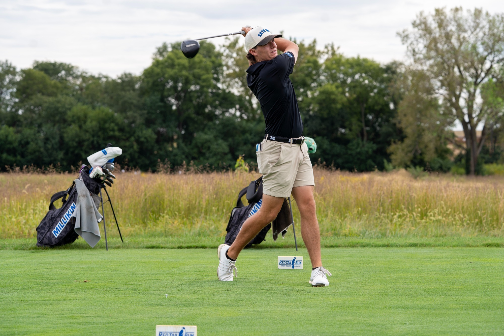 J Krstulovich hits a drive