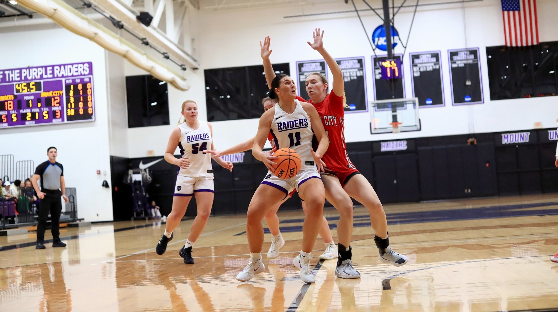 University of Mount Union women's basketball v Grove City College Tuesday night November 18, 2025 at Peterson Fieldhouse.