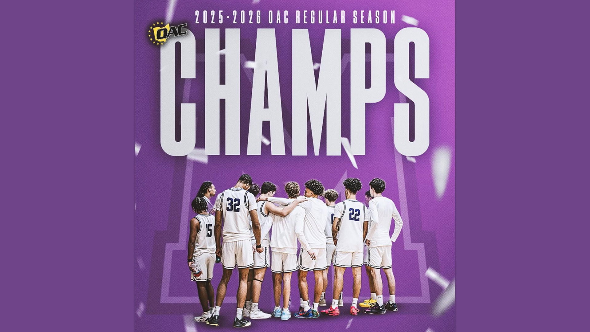 2025-26 Men's Basketball OAC Regular Season Champions  