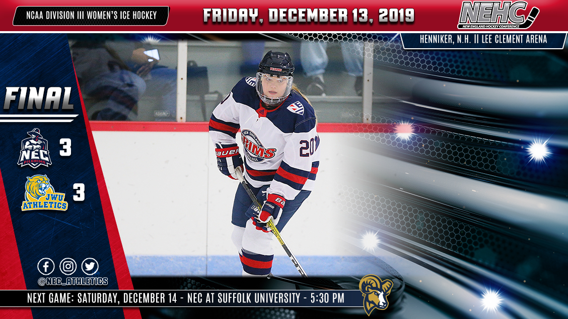 Women's Ice Hockey Skates to 33 Tie vs Johnson & Wales New England