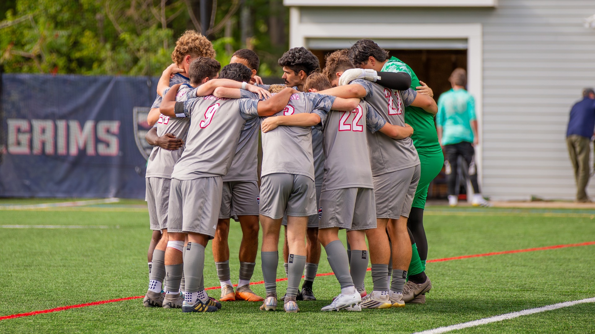 Men's Soccer Huddle