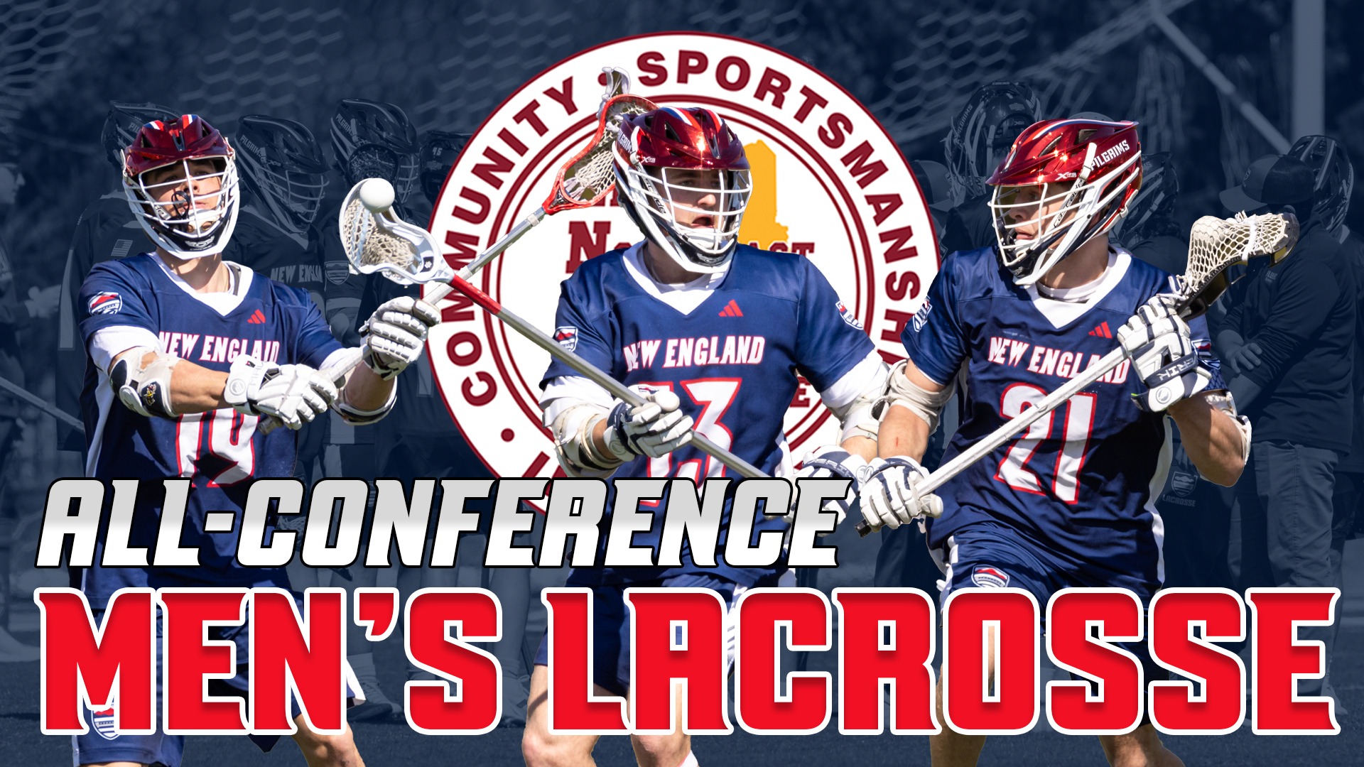 Three Pilgrims Named to GNAC Men’s Lacrosse All-Conference Teams