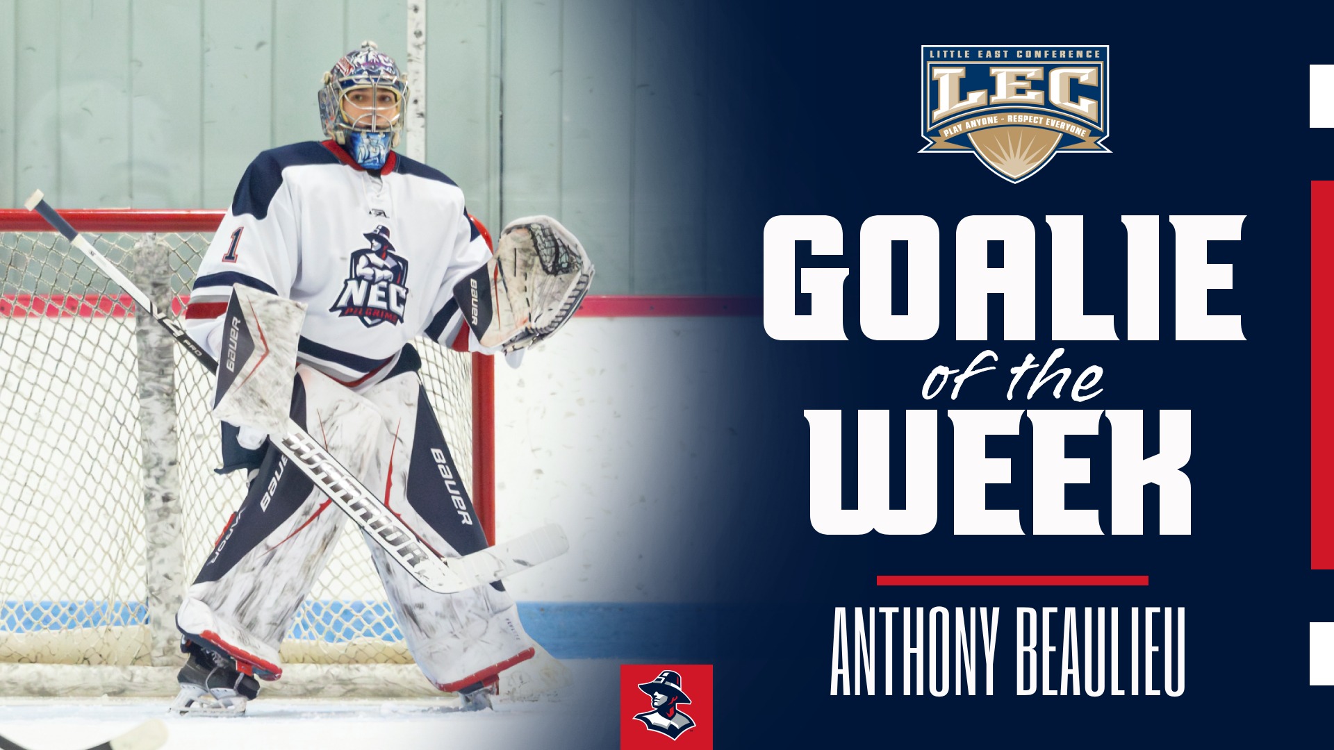 Anthony Beaulieu Repeats as LEC Goalkeeper of the Week