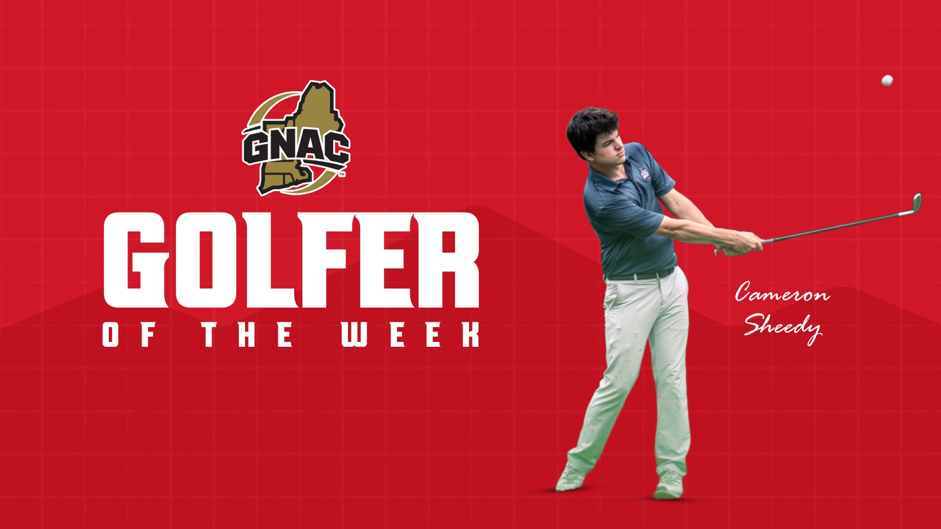 Cameron Sheedy GNAC Golfer of the Week