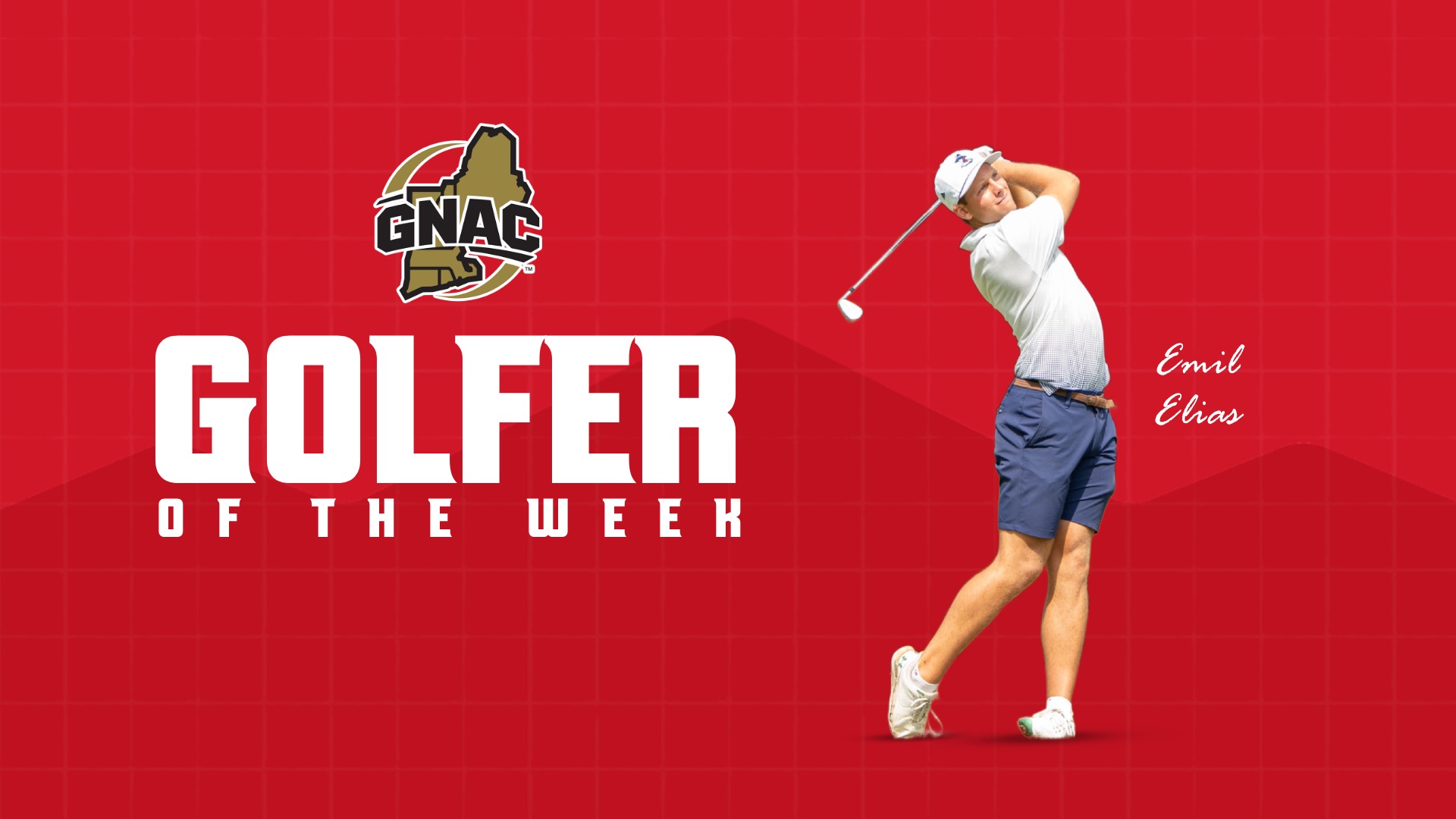 Emil Elias GNAC Golfer of the Week