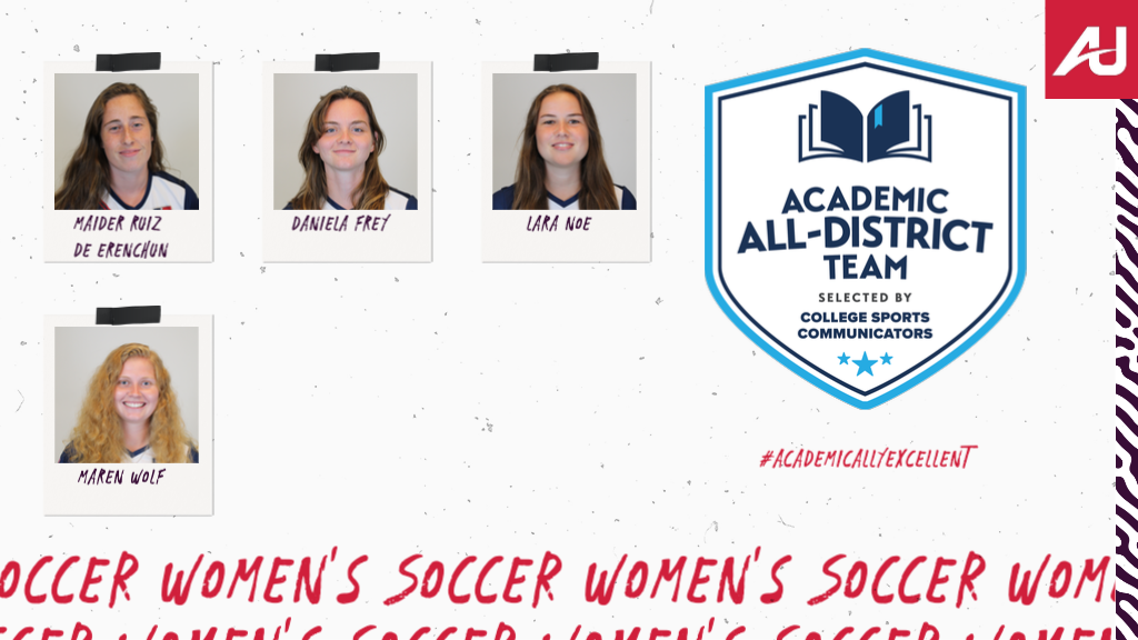 2022 Women's Soccer CoSIDa Academic All-District Graphic