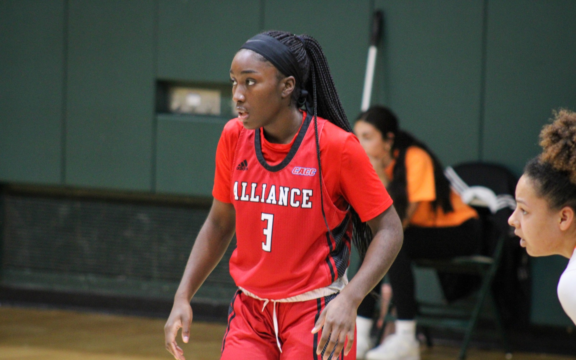 Carly Bolivar in action for women's basketball in 2023