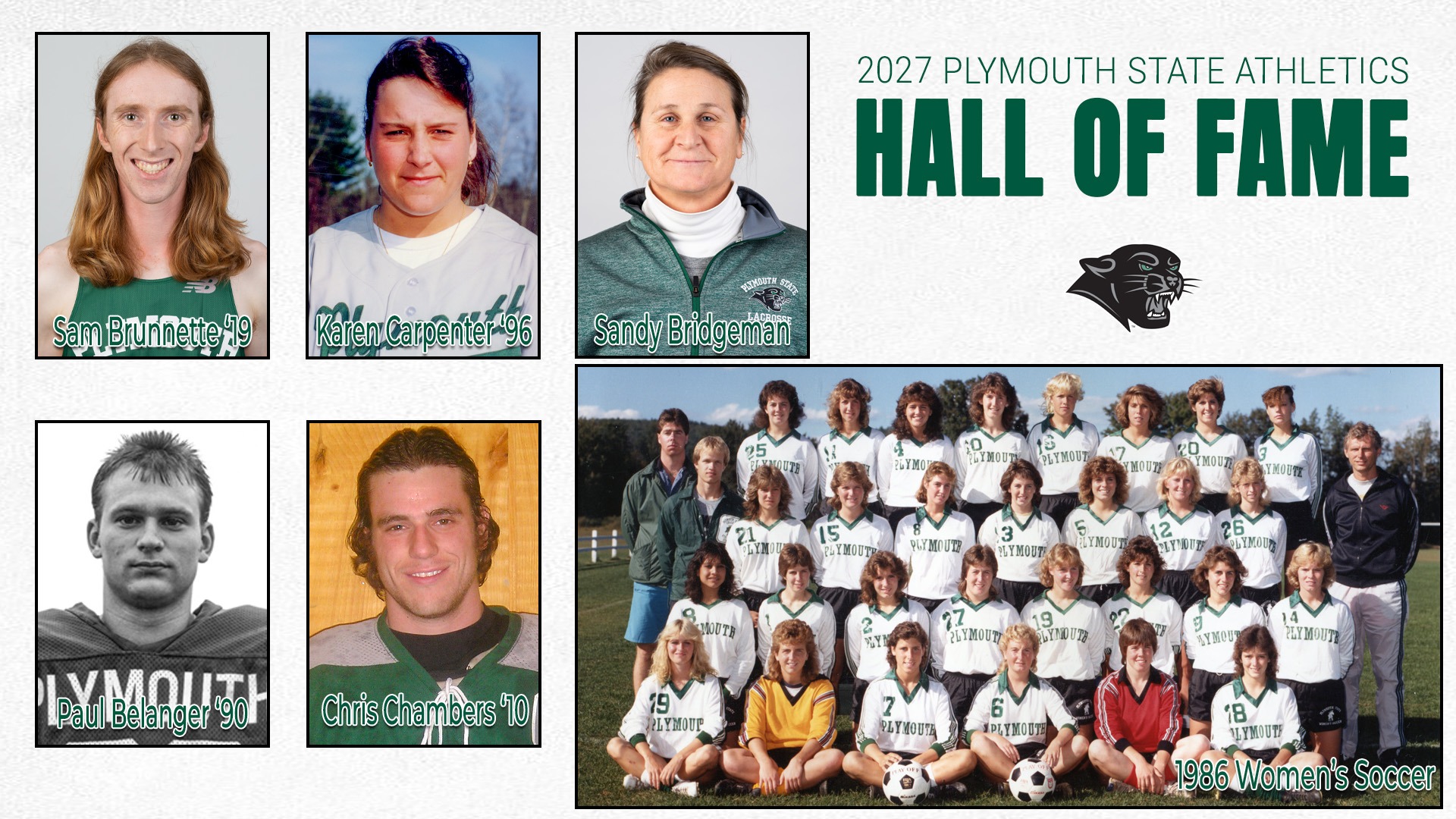 Graphic announcing the members of the PSU Athletic Hall of Fame Class of 2027