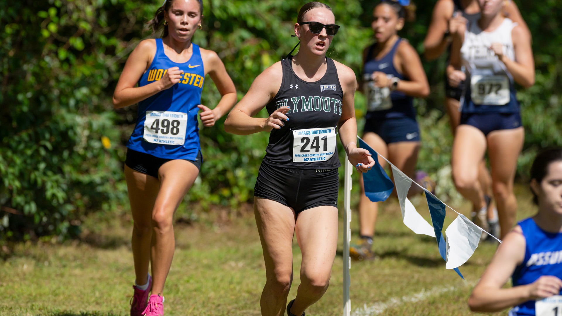 Mia Sweeney runs at the UMass Dartmouth Invitational