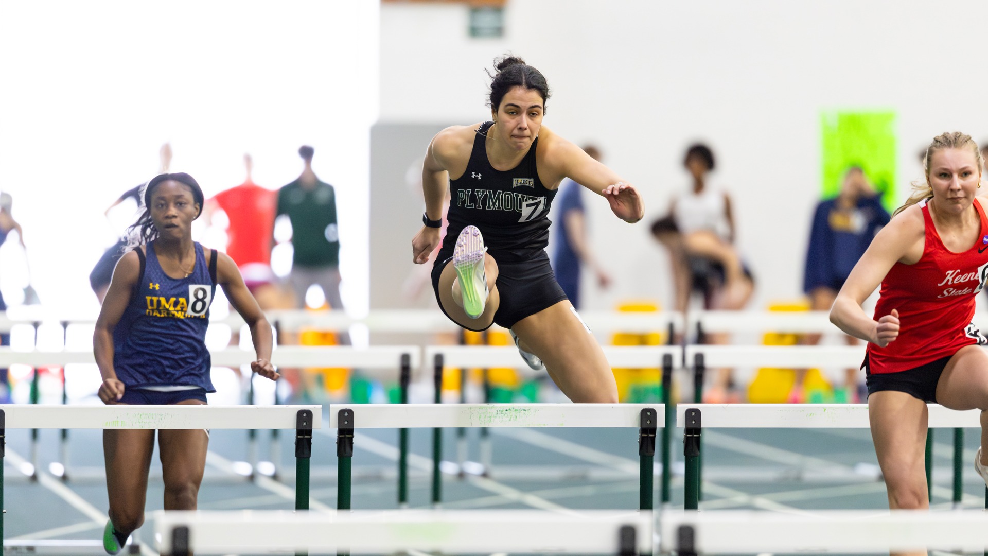 Amelia Lefebvre in the hurdles