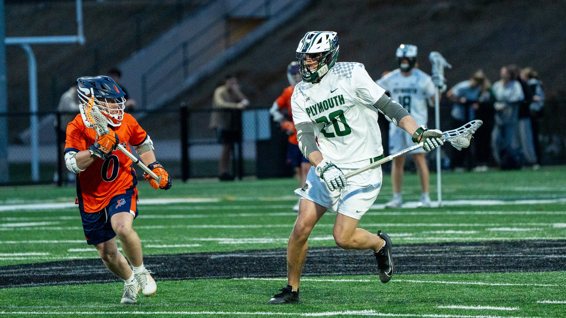 Jack Derasmo gets past a Salem State defender