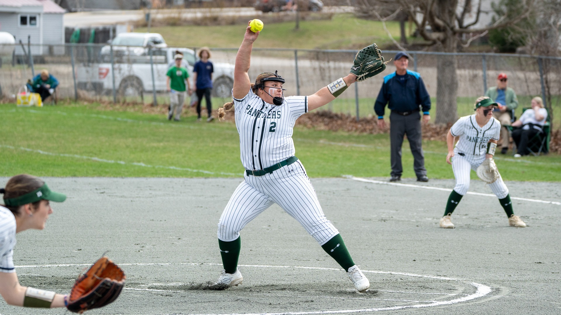 Mackenzie Griswold delivers a pitch against NEC