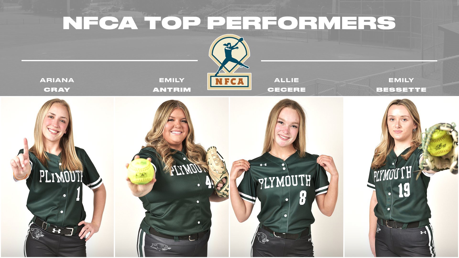 Four softball players earn NFCA weekly honors